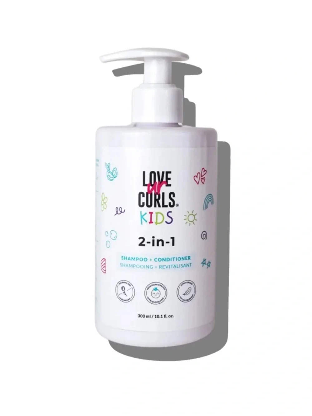 Love Ur Curls Kids-- 2-in-1 Shampoo + Conditioner. 10.1 Oz 300ml. Tear‎ Free
